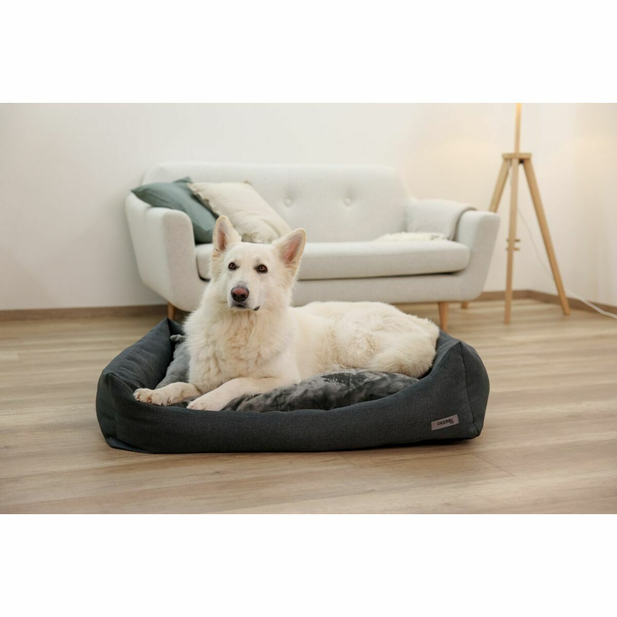 Dog Bed Kerbl Grey 80 x 60 x 25 cm-2