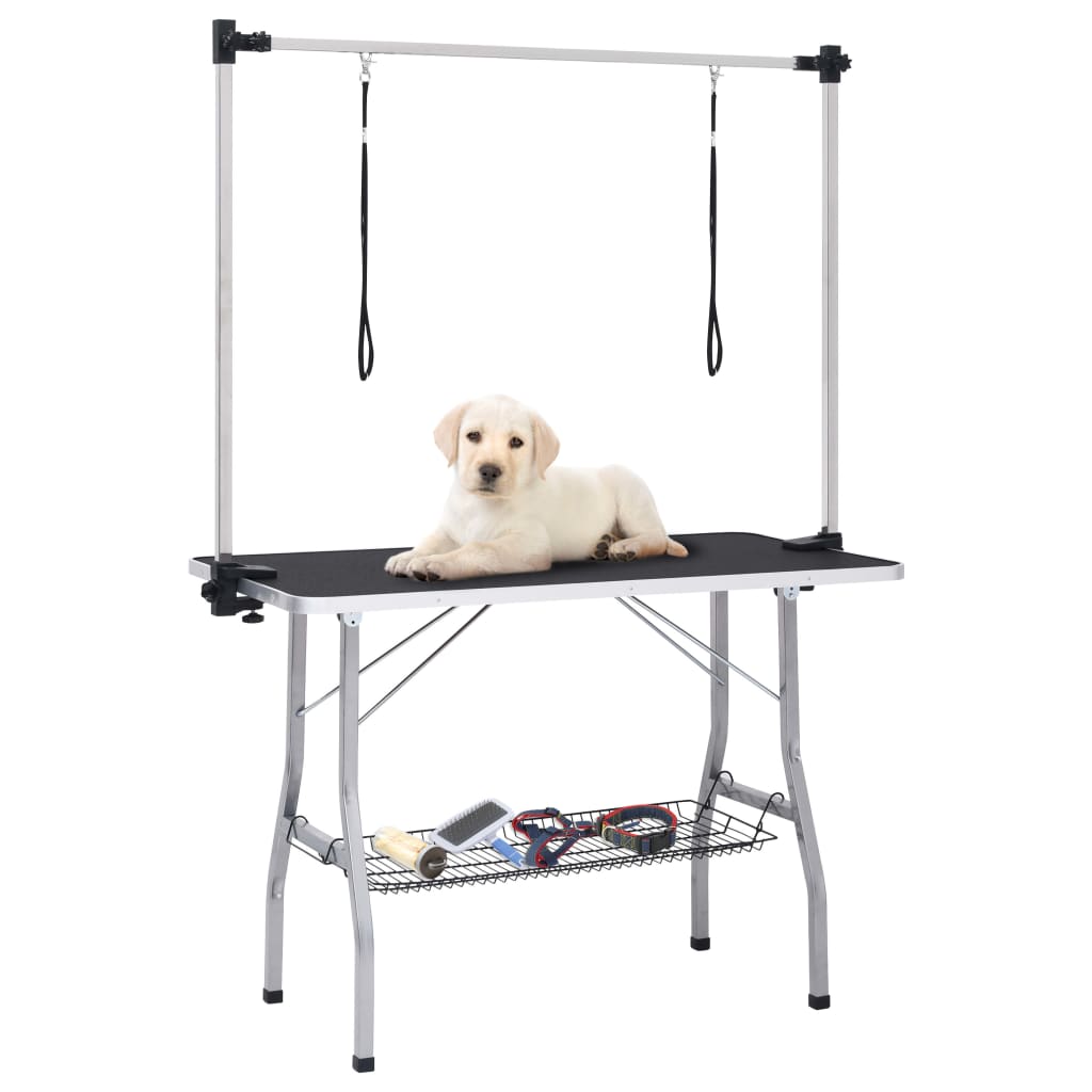 vidaXL Dog Grooming Table Adjustable Arm Foldable Dog Bath Table Wash Table-2