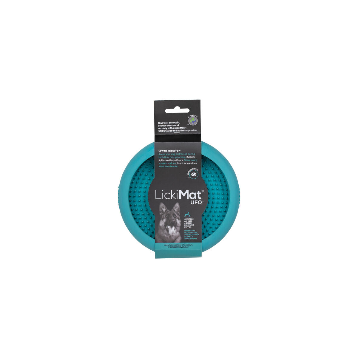 Dog Feeder Lickimat Turquoise Rubber-1