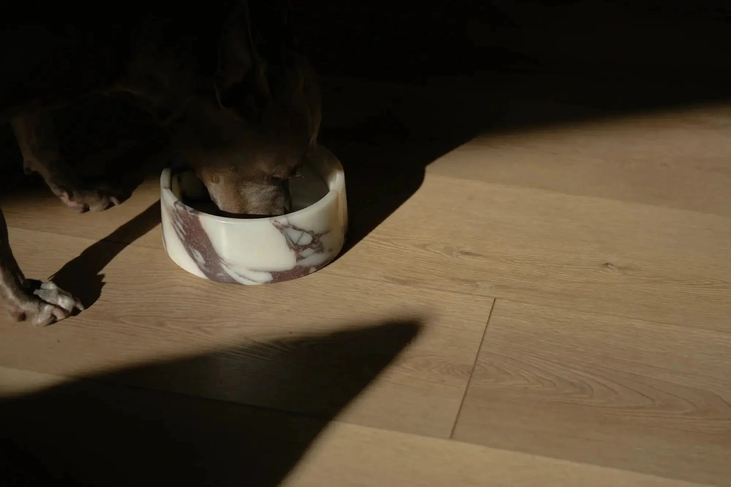 Chloe Marble Dog Bowl - with Stand-2